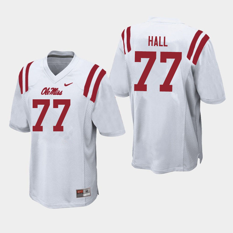 Ole Miss Rebels #77 Hamilton Hall College Football Jerseys Sale-White